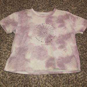 lavender tie dye moon and sun tee